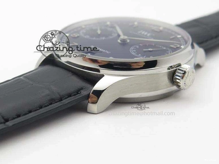 MIROTIME 0412 Practical Portuguese Real PR IW500109 ZF 1:1 Best Edition Black Dial On Black Leather Strap A52010 V 7308